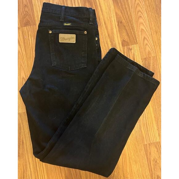 Wrangler Men's Black Denim Jeans - 35x34 - Classic Style - Picture 2 of 7